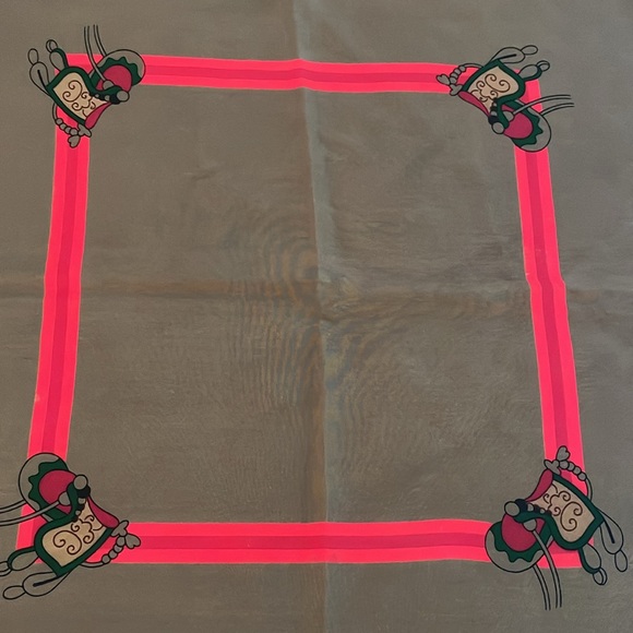 Vintage Gucci Saddle / Equestrian Motif Silk Scarf - Picture 2 of 6